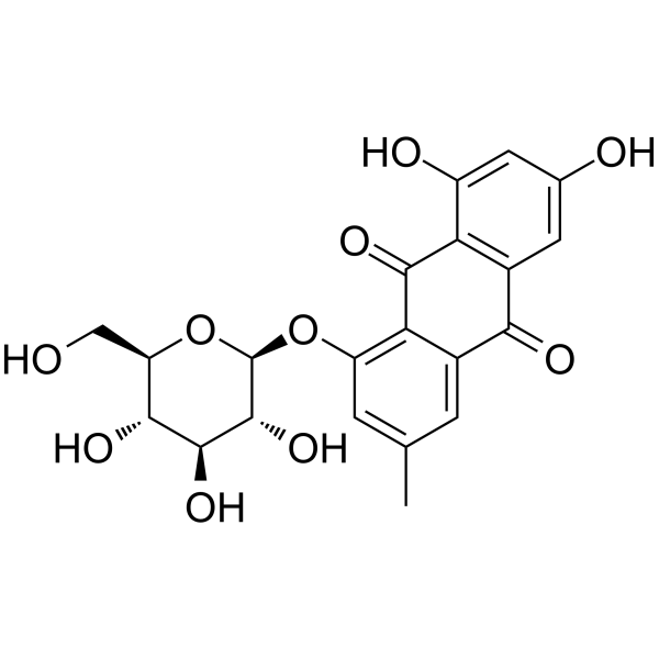 Emodin-1-O-β-D-glucopyranoside Structure