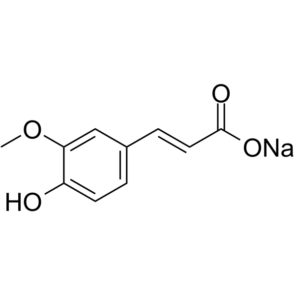 Ferulic acid sodium Structure