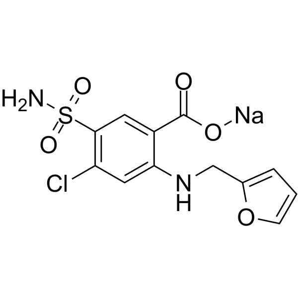 Furosemide sodium Structure