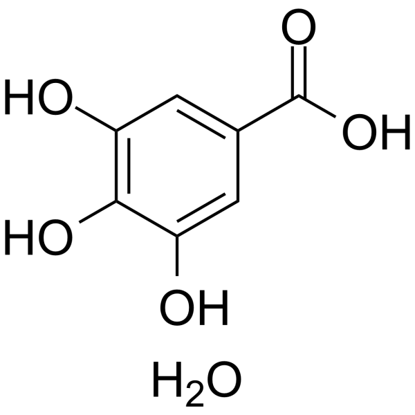 Gallic acid hydrate Structure