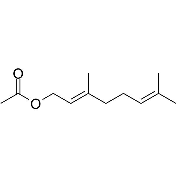 Geranyl acetate Structure