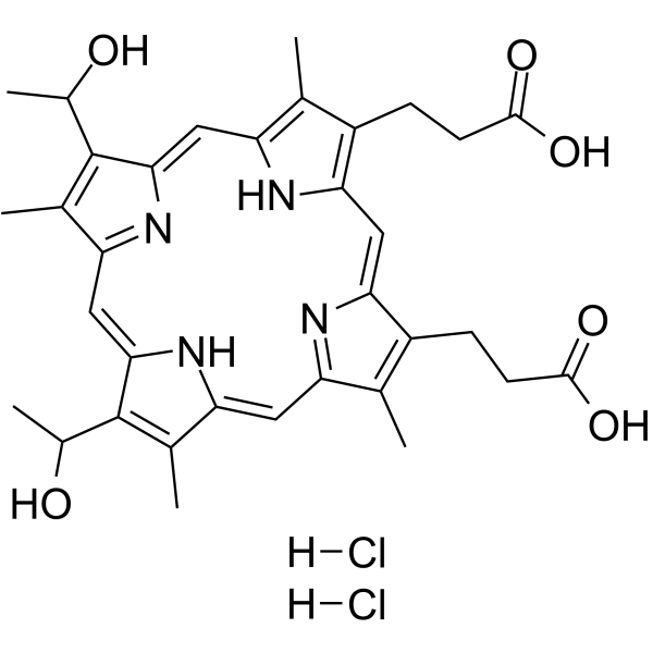 Hematoporphyrin dihydrochloride Structure