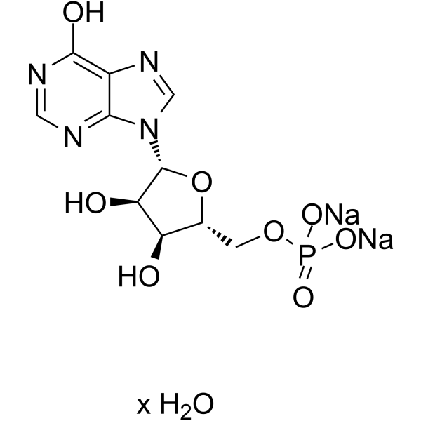 Inosine 5'-monophosphate disodium salt hydrate Structure