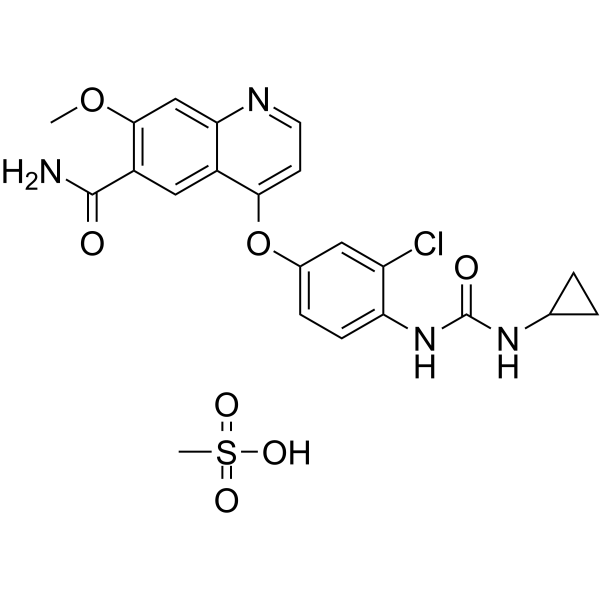 Lenvatinib mesylate Structure