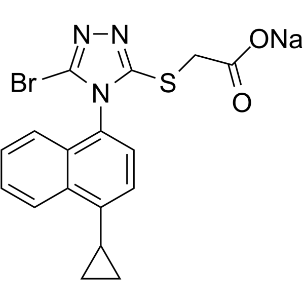 Lesinurad sodium Structure