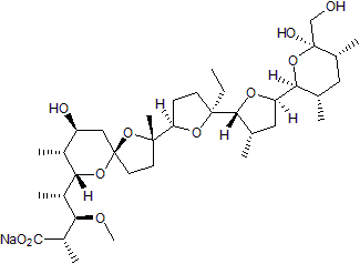 Monensin sodium salt Structure