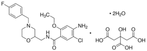 Mosapride citrate salt dihydrate Structure