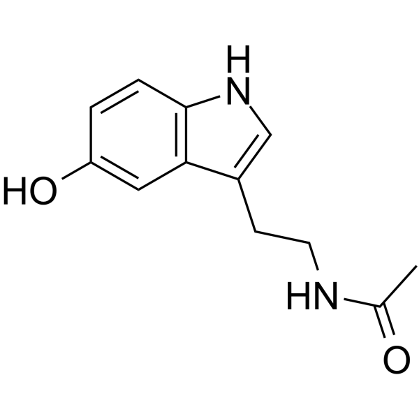 N-Acetyl-5-hydroxytryptamine Structure