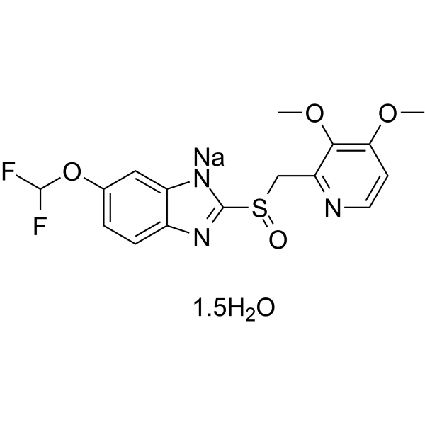 Pantoprazole sodium hydrate Structure