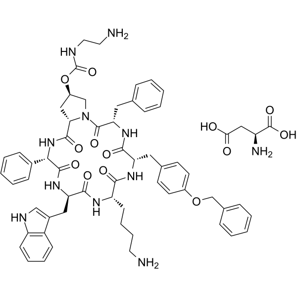 Pasireotide L-aspartate salt Structure