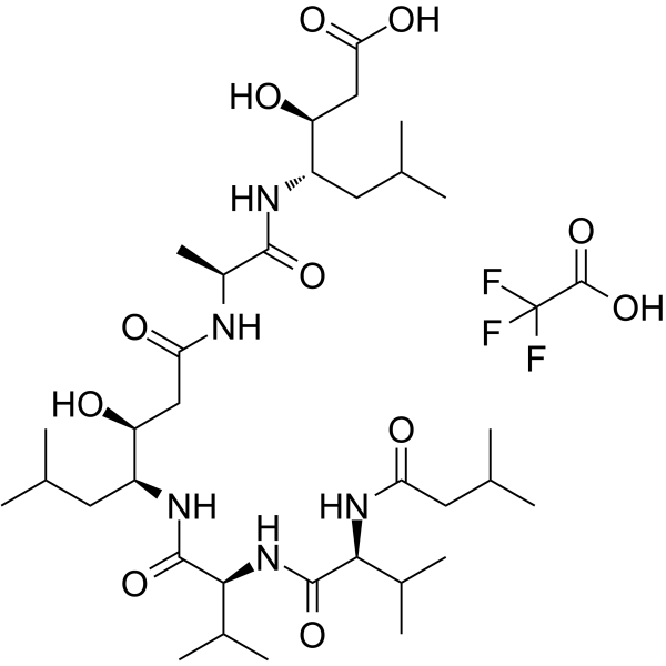 Pepstatin Trifluoroacetate Structure