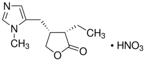 Pilocarpine nitrate salt Structure