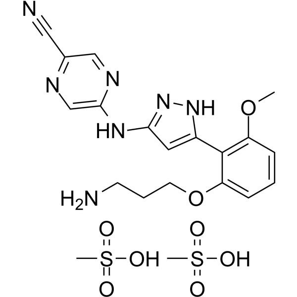 Prexasertib dimesylate Structure