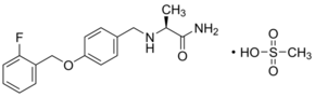 Ralfinamide mesylate Structure