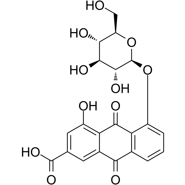 Rhein 8-Glucoside Structure