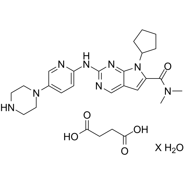 Ribociclib succinate hydrate Structure