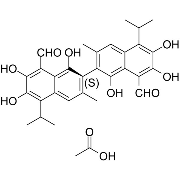 (S)-Gossypol (acetic acid) Structure