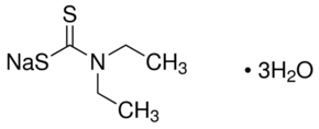 Sodium diethyldithiocarbamate trihydrate Structure