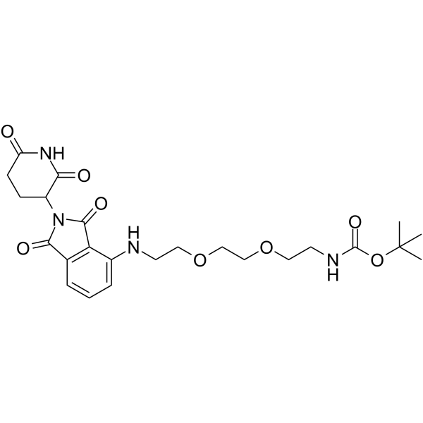Thalidomide-NH-PEG2-C2-NH-Boc  Structure