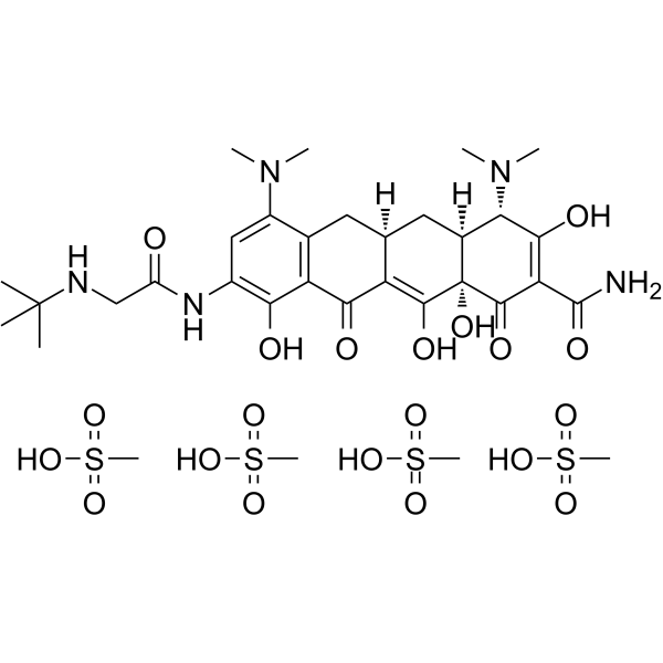 Tigecycline tetramesylate Structure