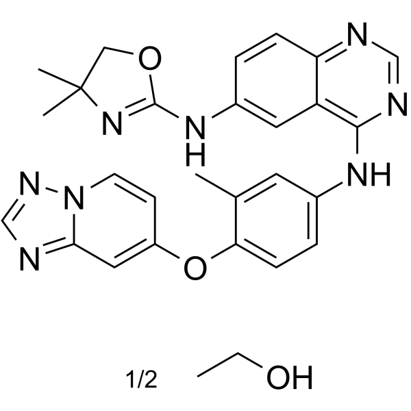 Tucatinib hemiethanolate Structure