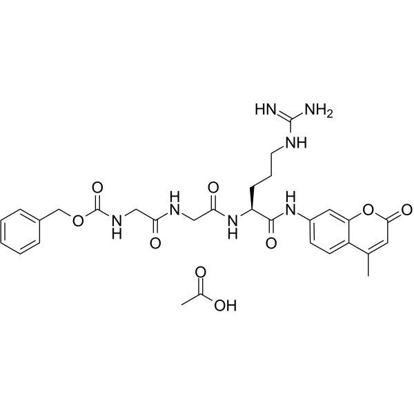 Z-Gly-Gly-Arg-AMC acetate Structure