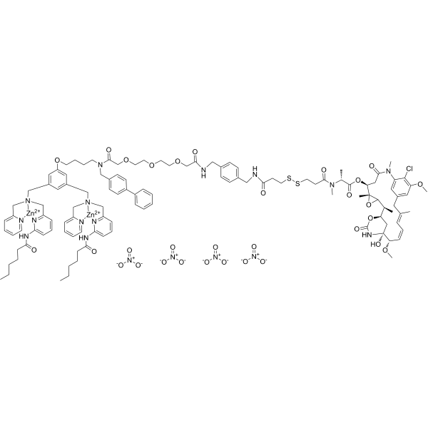 Zn-DPA-maytansinoid conjugate 1 Structure